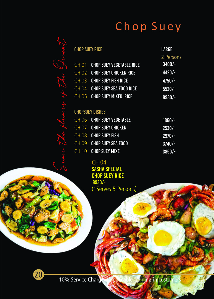 Menu Page 21